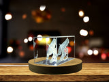 Crystal Circus Cannon Trophy Award - 3D Engraved Recognition Gift with LED Base Light - Custom Award From A&B Crystal Collection