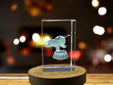 Recognition Crystal Elephant Figurine Award with LED Base - Unique Gift for Elephant Lovers - Custom Award From A&B Crystal Collection
