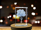Festive Christmas Balloons | 3D Engraved Crystal Decoration A&B Crystal Collection