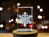Delicate Christmas Snowflake | 3D Engraved Crystal Decoration A&B Crystal Collection