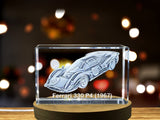 Legendary Power: Ferrari 330 P4 (1967) - 3D Engraved Crystal Tribute A&B Crystal Collection