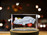 Timeless Elegance: Ferrari 250 GTO (1962-1964) - 3D Engraved Crystal Tribute A&B Crystal Collection