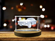 Swedish Classic: Volvo P1800 (1961–1973) - 3D Engraved Crystal Tribute