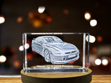 Supercar Icon: Nissan GT-R (2009–Present) - 3D Engraved Crystal Tribute A&B Crystal Collection