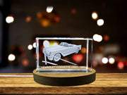 Légende américaine: Chevrolet Corvette (1953-1962) - Hommage en cristal gravé 3D