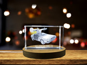 Timeless Icon: DeLorean DMC-12 - 3D Engraved Crystal Tribute