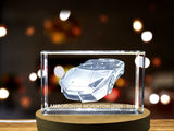 Aero Dynamic Marvel: Lamborghini Reventon (2009–2010) - 3D Engraved Crystal Tribute A&B Crystal Collection