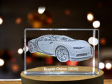 Exquisite 3D Engraved Crystal of the Legendary 2016 Bugatti Chiron Supercar A&B Crystal Collection