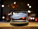 Supercar Symphony LFA Crystal Sculpture - Handcrafted in Canada, 3D Replica & LED Base Included