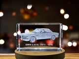 Classic Beauty: BMW 3.0CSL (1972–1975) - 3D Engraved Crystal Tribute A&B Crystal Collection