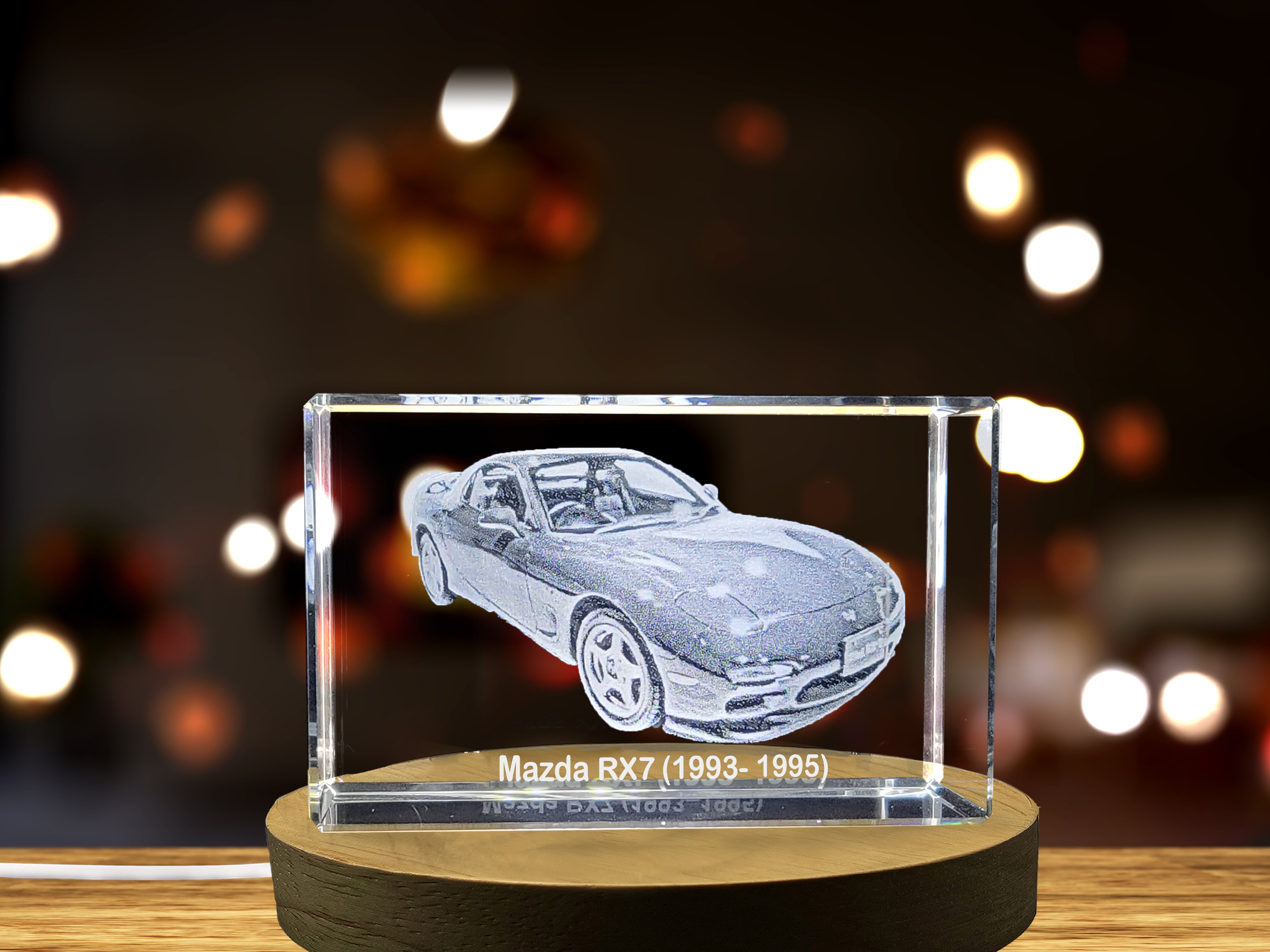 Unleash the Rotary Power: Mazda RX7 (1993–1995) - 3D Engraved Crystal Tribute A&B Crystal Collection