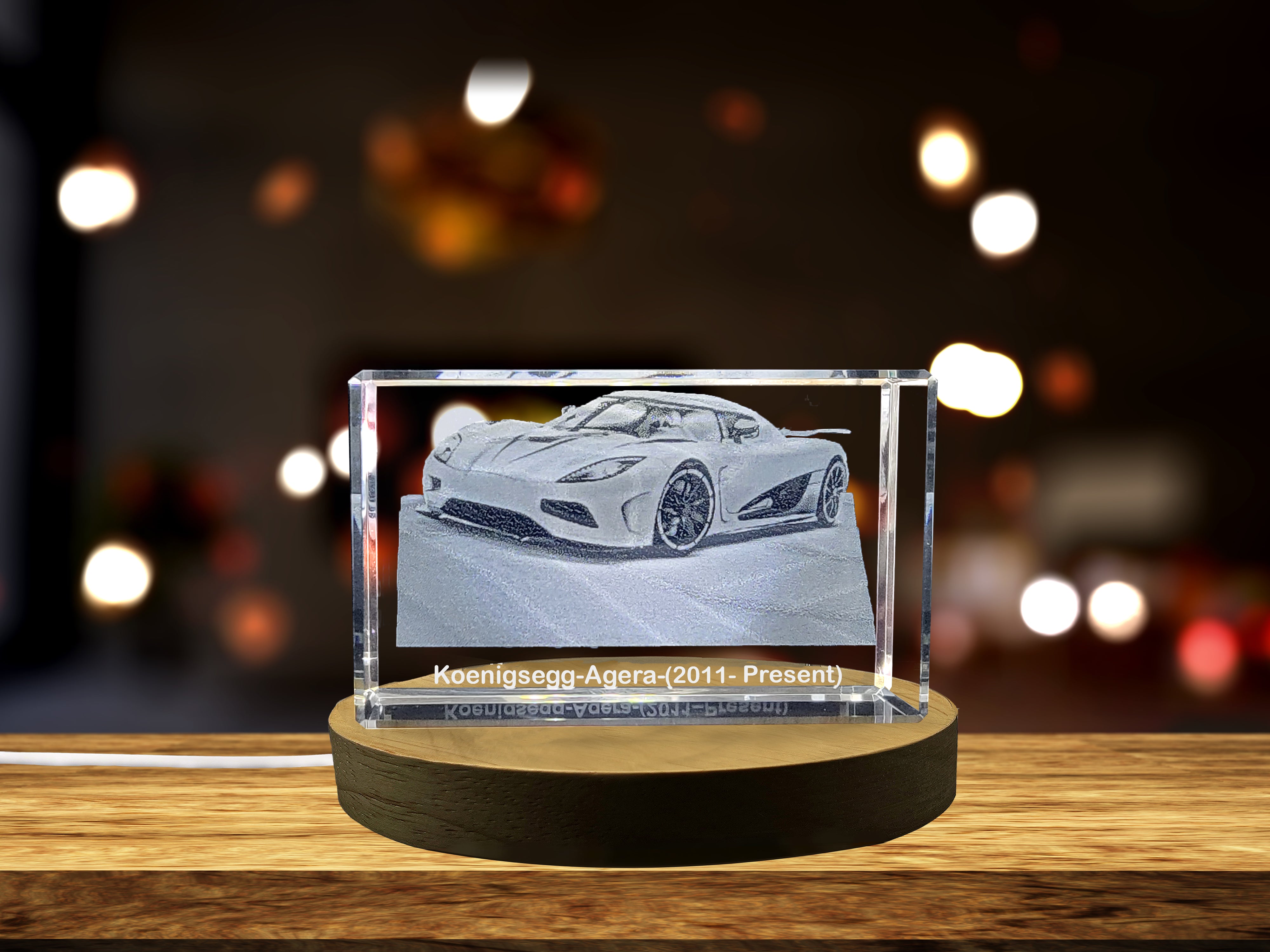 Unleash the Hypercar Beast: Koenigsegg Agera (2011–Present) - 3D Engraved Crystal Tribute A&B Crystal Collection