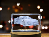 Audi R8 (2006–Present) - A Supercar Masterpiece Immortalized in 3D Engraved Crystal A&B Crystal Collection