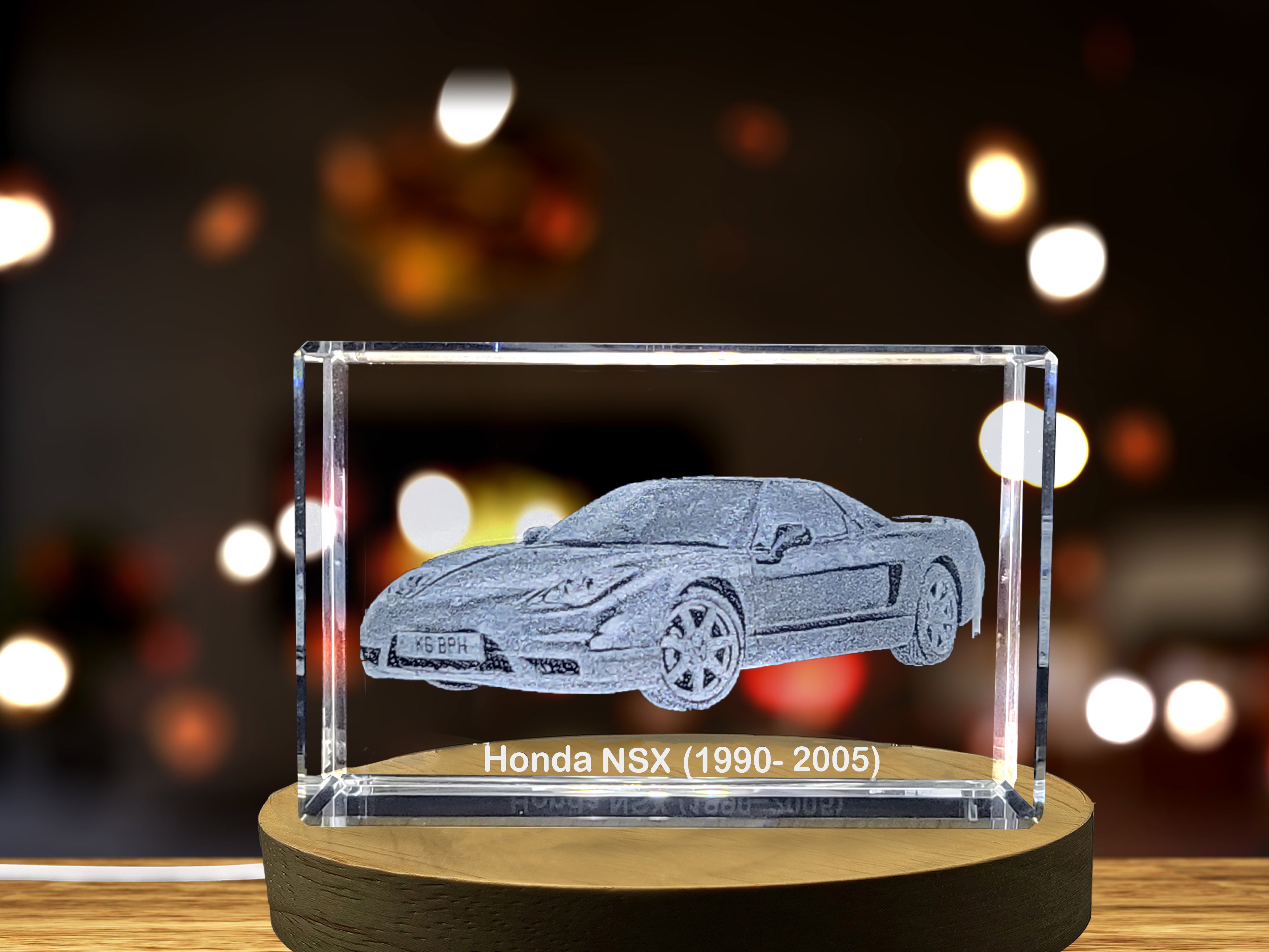 Revolutionary Performance: Honda NSX (1990–2005) - 3D Engraved Crystal Tribute A&B Crystal Collection