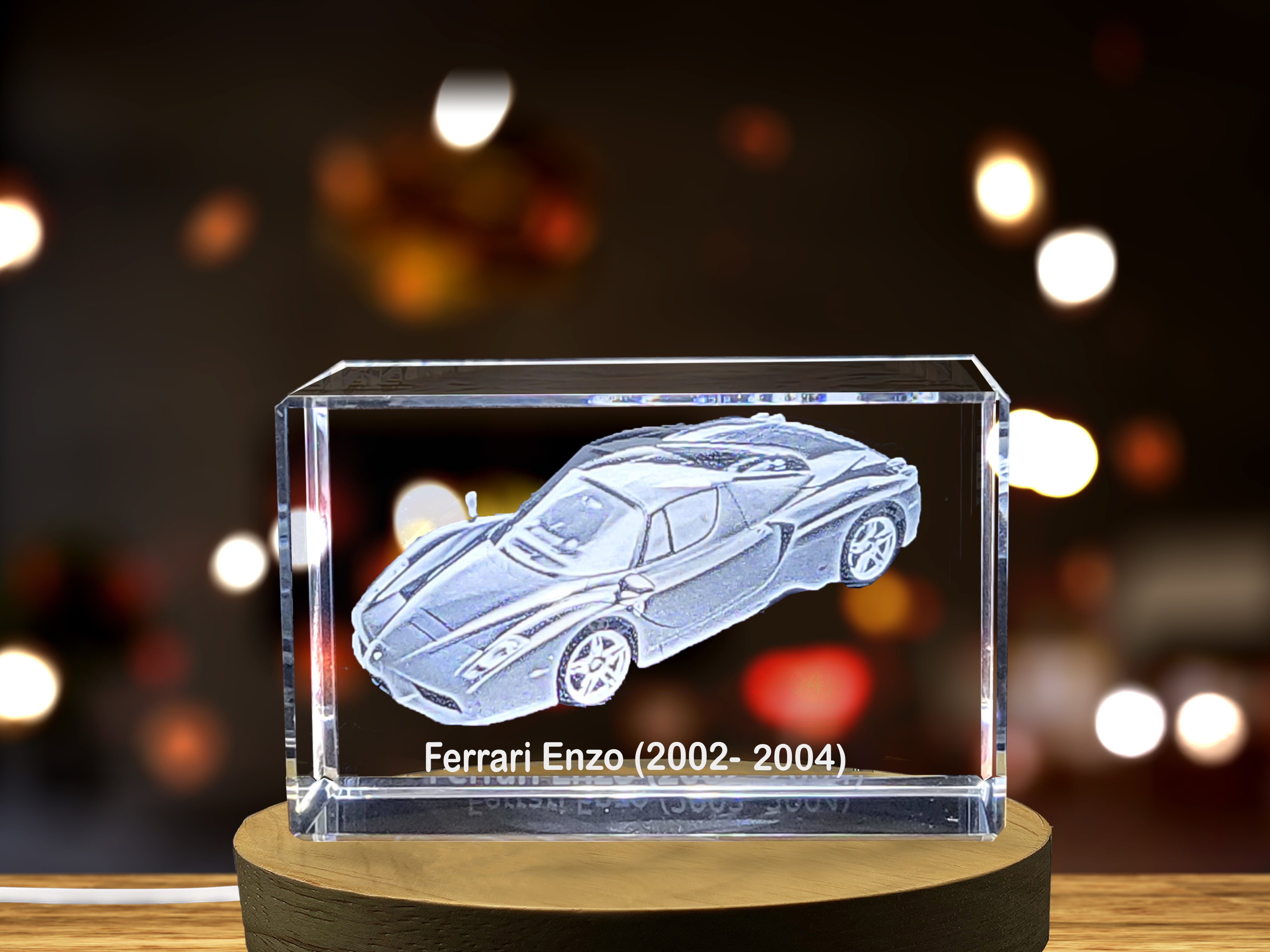 Ferrari Enzo (2002–2004) - A Legendary Supercar Immortalized in 3D Engraved Crystal A&B Crystal Collection