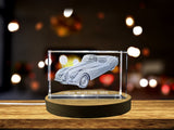 Elegant Power: Jaguar XK120 (1948–1954) - 3D Engraved Crystal Tribute A&B Crystal Collection