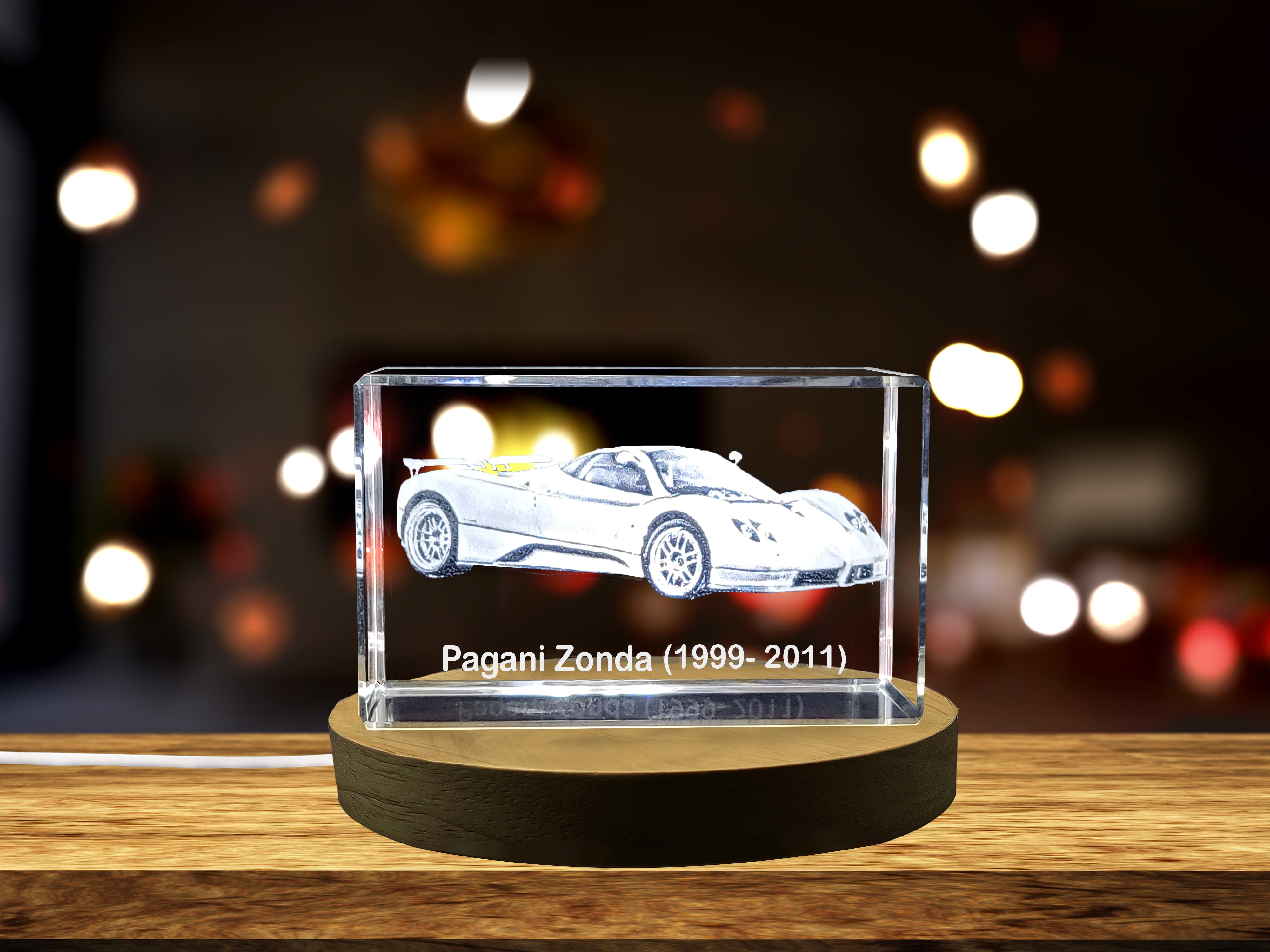 Unleash the Italian Masterpiece: Pagani Zonda (1999–2011) - 3D Engraved Crystal Tribute A&B Crystal Collection