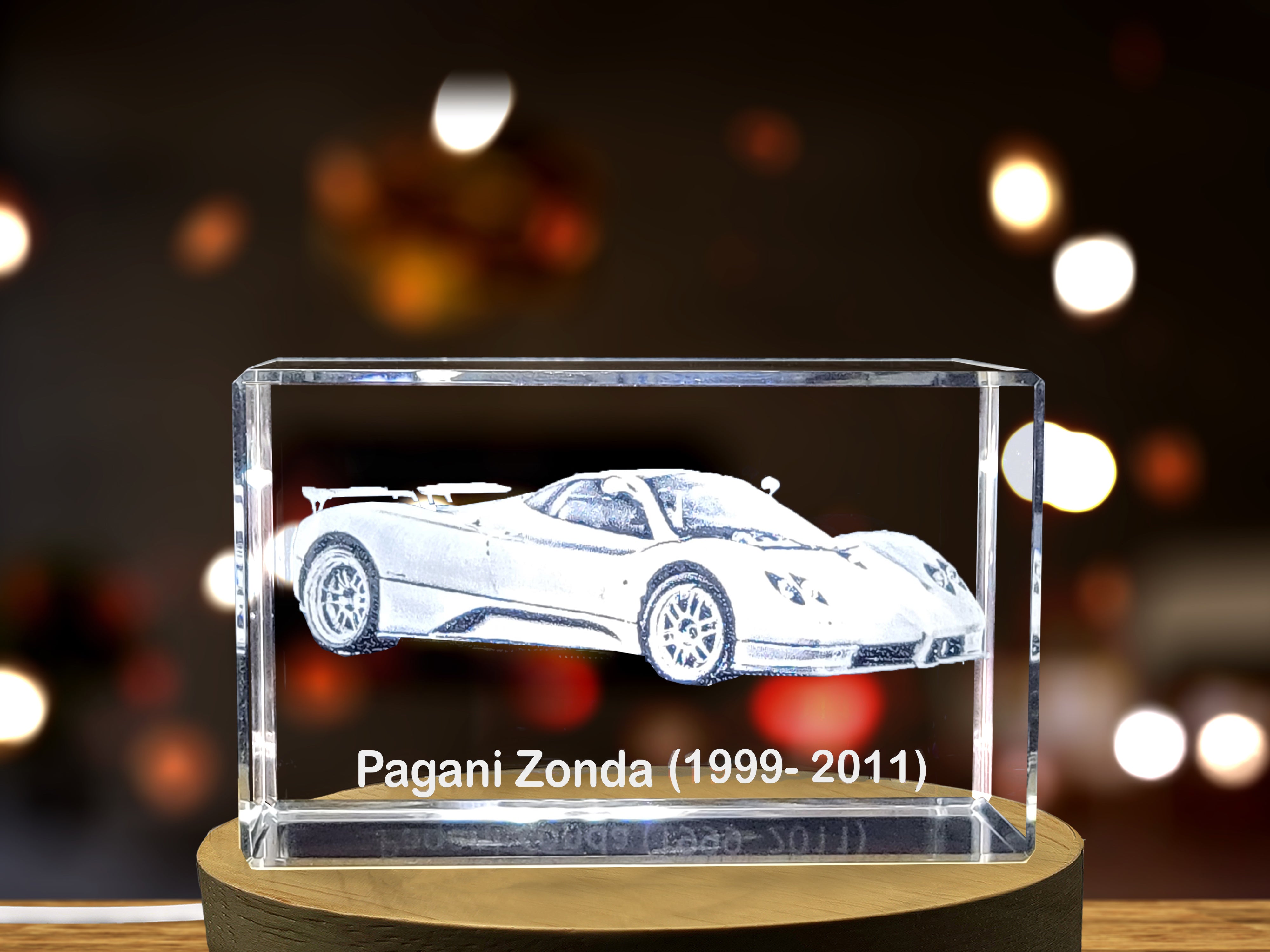 Unleash the Italian Masterpiece: Pagani Zonda (1999–2011) - 3D Engraved Crystal Tribute A&B Crystal Collection