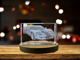 Exquisite 3D Engraved Crystal of the Legendary 2005-2006 Ford GT Supercar A&B Crystal Collection