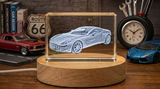 Aston Martin One-77 Recognition Trophy Award - 3D Engraved Crystal Tribute for Car Collectors - Custom Award From A&B Crystal Collection