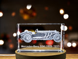 Mercedes-Benz SSK Supercar Collectible Crystal Sculpture | 1928-1932 Racing Legend A&B Crystal Collection