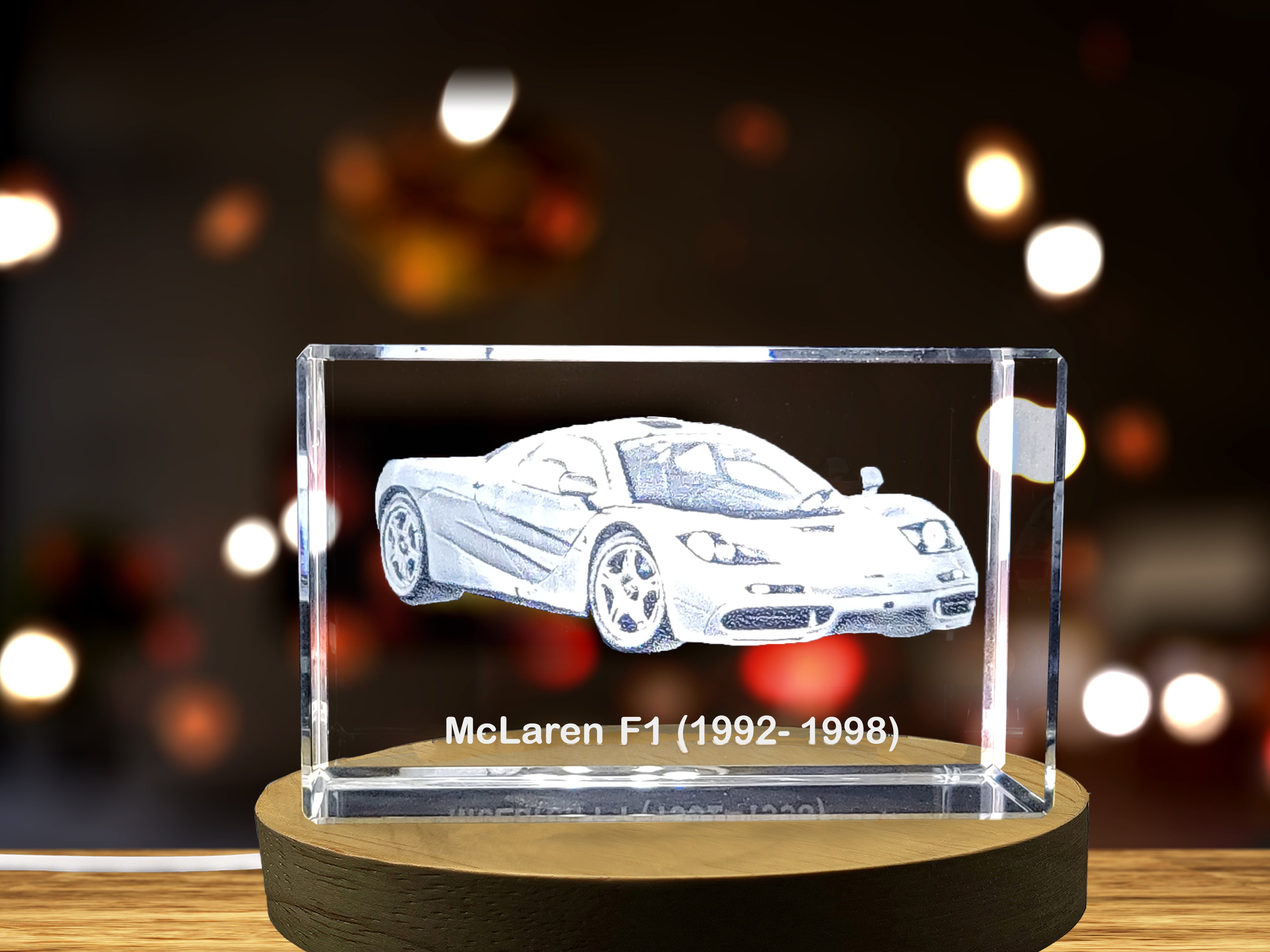 McLaren F1 Supercar Collectible Crystal Sculpture | Seminal 1992-1998 Road & Track Legend A&B Crystal Collection