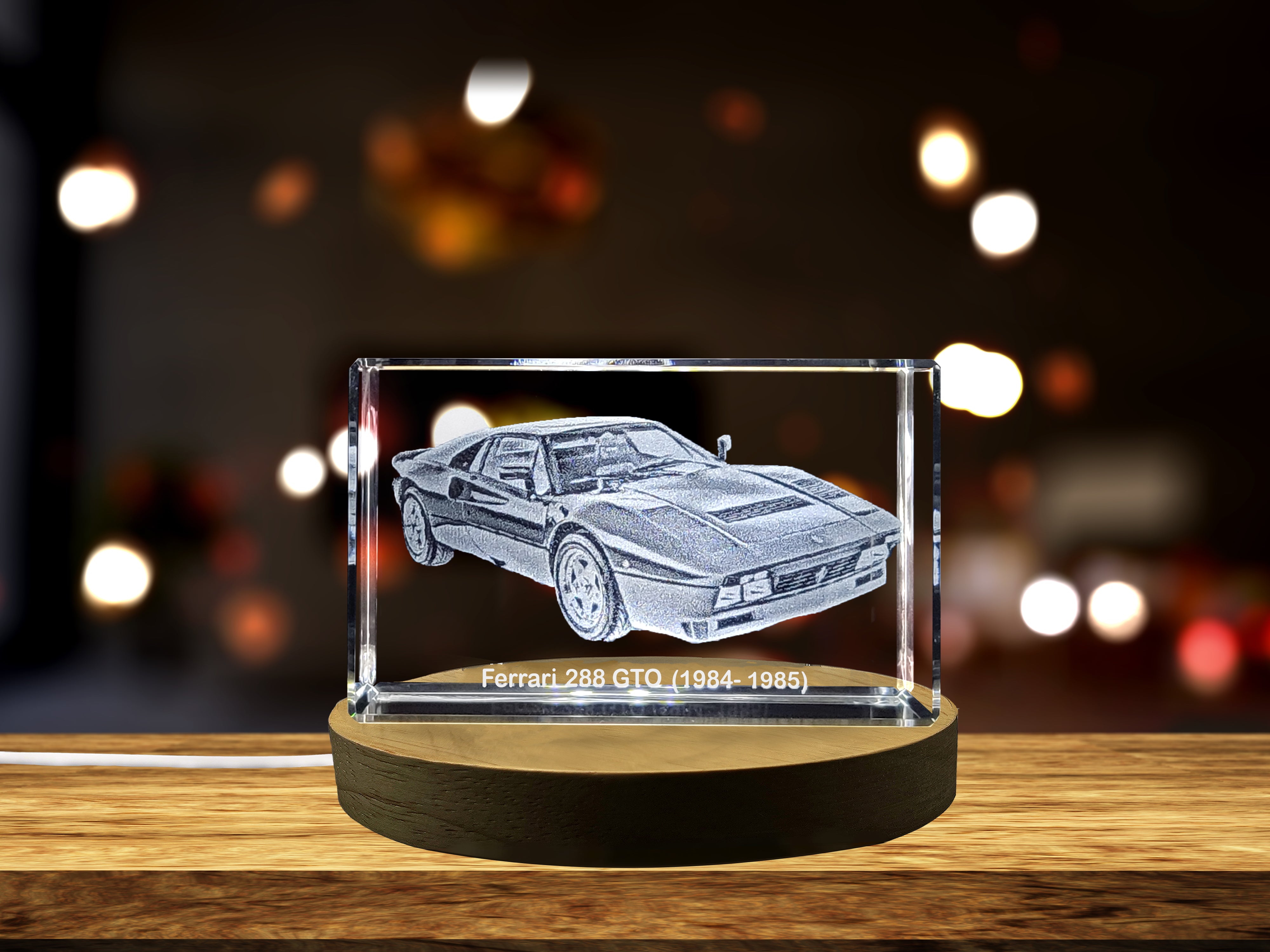 Ferrari 288 GTO Iconic Supercar Collectible Crystal Sculpture | Rare 1984-1985 Mid-Engine Masterpiece A&B Crystal Collection