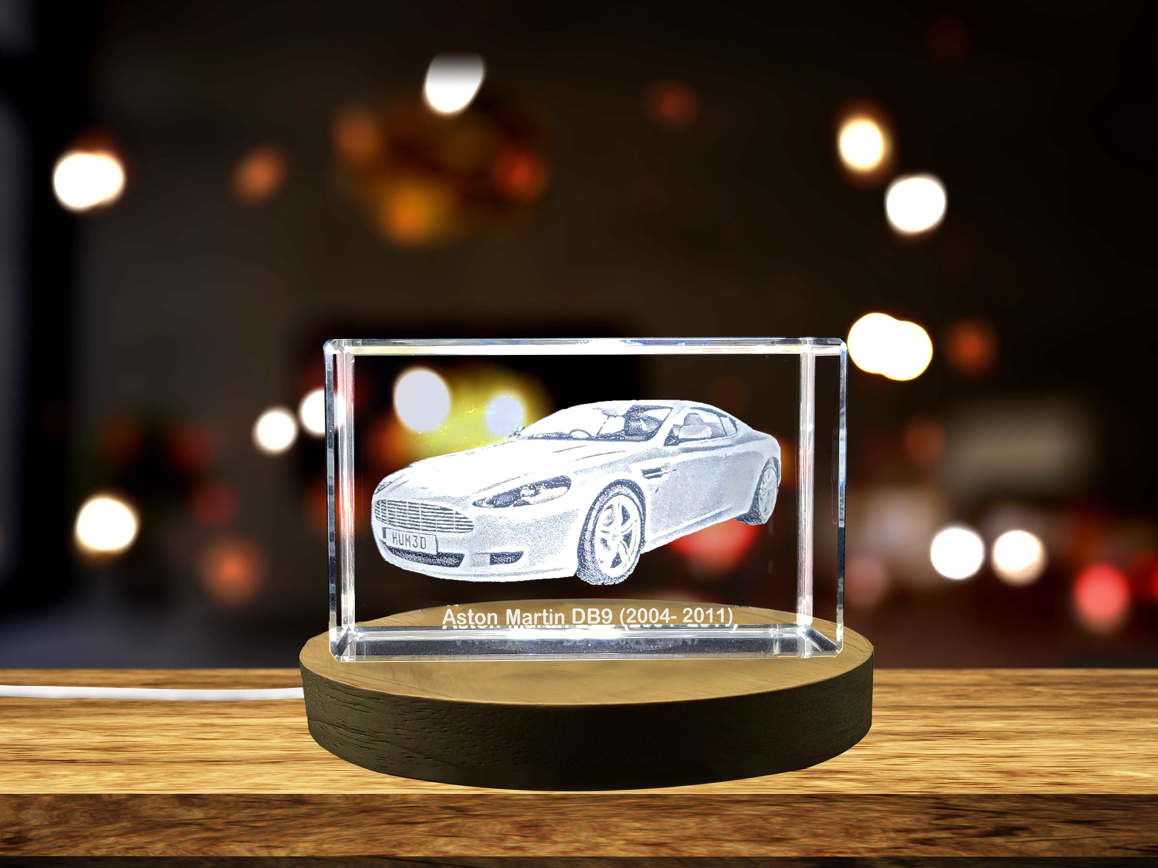 Aston Martin DB9 Grand Tourer Collectible Crystal Sculpture | Elegant 2004-2011 Model A&B Crystal Collection