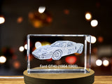 Ford GT40 Supercar Collectible Crystal Sculpture | Le Mans Legend 1964-1969 A&B Crystal Collection
