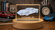 Ford GT40 Supercar Crystal Sculpture Trophy Award Recognition | Le Mans Champion 1964-1969