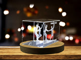 3D Engraved Crystal Swing Dancers - Handcrafted in Canada | Multiple Sizes A&B Crystal Collection