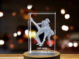Hip-Hop Dancers 3D Engraved Crystal | Made-to-Order | Expertly Crafted A&B Crystal Collection