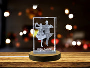 Irish Dancers 3D Engraved Crystal - Handcrafted Art in Multiple Sizes