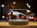 Leelellynasaura dinosaure 3d gravué cristal gravé en cristal gravé / cadeau / décoration / collection / souvenir