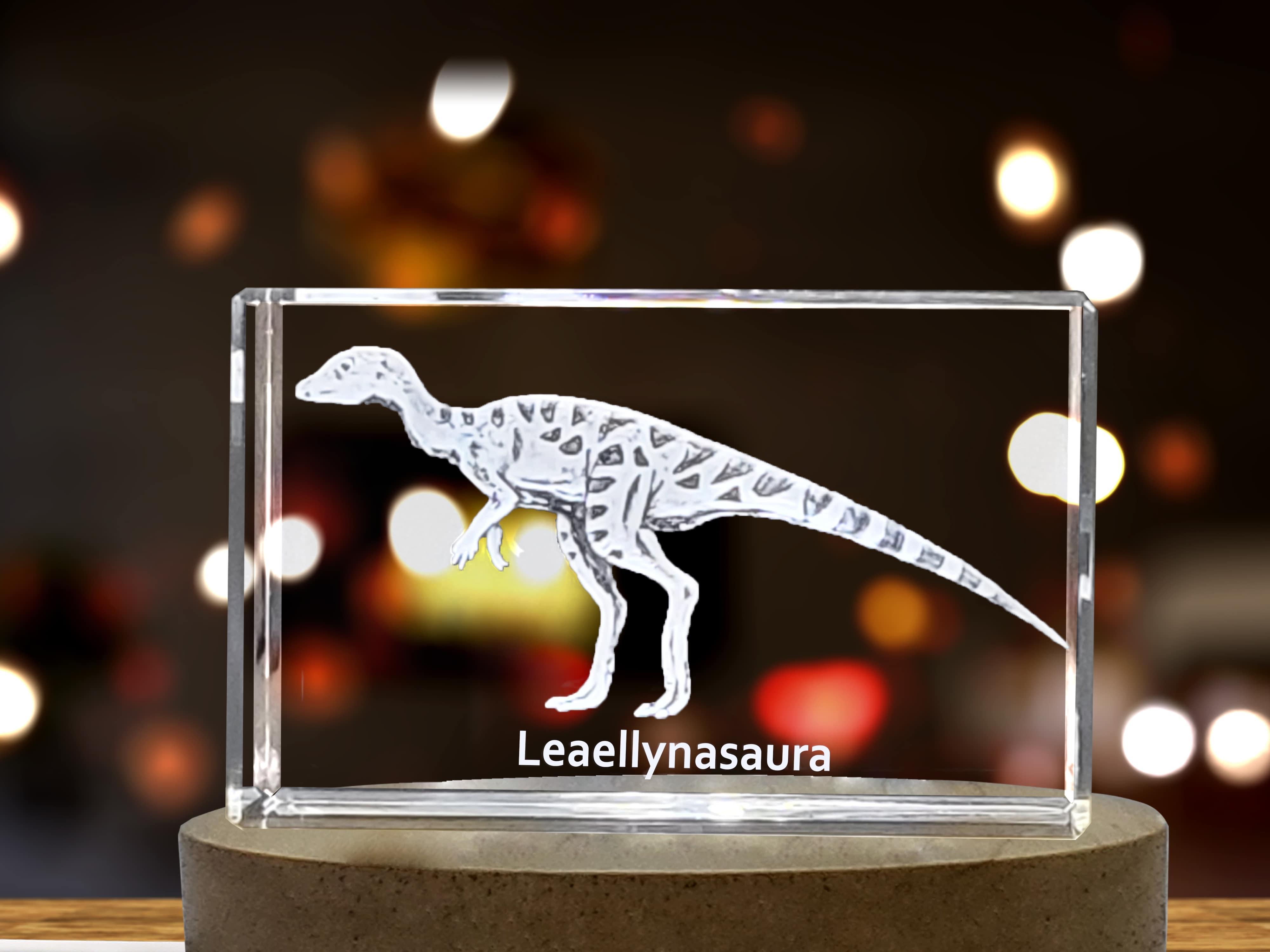 Leaellynasaura Dinosaur 3D Engraved Crystal 3D Engraved Crystal Keepsake/Gift/Decor/Collectible/Souvenir A&B Crystal Collection