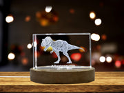 Albertosaurus Dinosaur 3D Engraved Crystal 3D Engraved Crystal Keepsake/Gift/Decor/Collectible/Souvenir