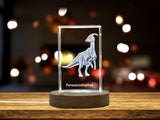 Parasaurolophus dinosaure 3D Gravure Crystal 3D Crystal Gravé Crystal / Gift / Decor / Collectible / Souvenir
