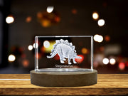 Stegosaurus Dinosaur 3D Engraved Crystal 3D Engraved Crystal Keepsake/Gift/Decor/Collectible/Souvenir