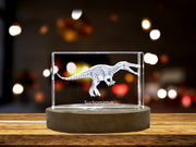 Suchomimus Dinosaur 3D Engraved Crystal