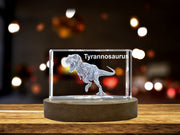 Tyrannosaurus Dinosaur 3D Crystal gravé Crystal 3D Crystal Savouinage / Gift / Decor / Collectible / Souvenir