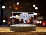 Ankylosaurus Dinosaur 3D Engraved Crystal 3D Engraved Crystal Keepsake/Gift/Decor/Collectible/Souvenir A&B Crystal Collection