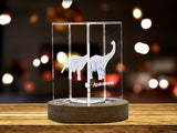 Apatosaurus Dinosaur 3D Engraved Crystal 3D Engraved Crystal Keepsake/Gift/Decor/Collectible/Souvenir A&B Crystal Collection