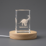 Apatosaurus 3D Engraved Crystal Recognition Trophy - Exquisite Dinosaur Keepsake for Home Decor