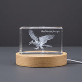 Archaeopteryx Dinosaur 3D Engraved Crystal Trophy Recognition Award — Made in Canada