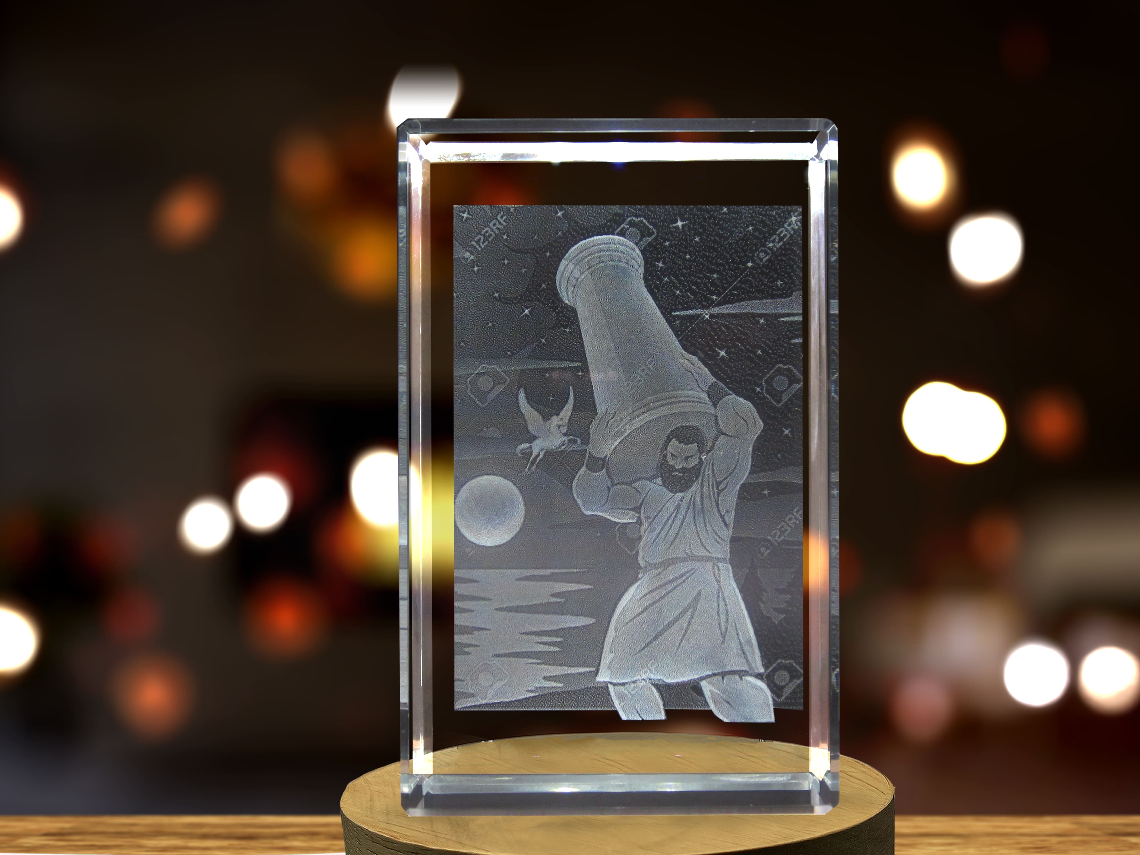 Giants 3D Engraved Crystal 3D Engraved Crystal Keepsake/Gift/Decor/Collectible/Souvenir A&B Crystal Collection