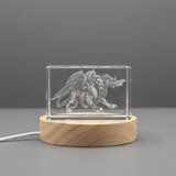 Chimera 3D Engraved Crystal Trophy Award - Illuminated Recognition Keepsake Gift with Unique Design