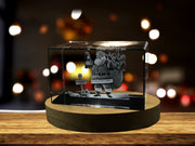 Santa-Claus-3D-Engraved-Crystal-Keepsake/Gift/Decor/Collectible/Souvenir