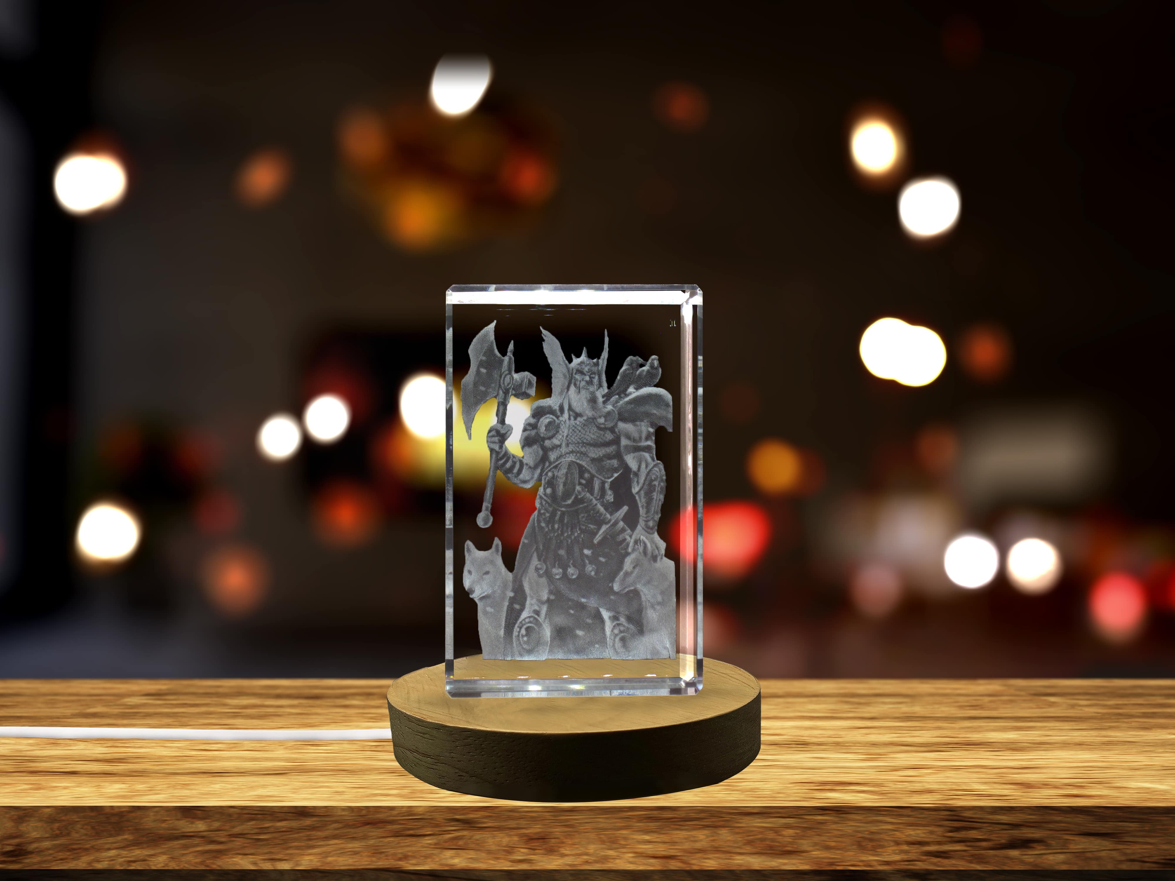 Odin 3D Engraved Crystal 3D Engraved Crystal Keepsake/Gift/Decor/Collectible/Souvenir A&B Crystal Collection