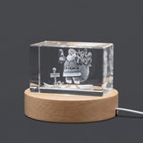 Santa Claus 3D Engraved Crystal Trophy Recognition Award — Made in Canada
