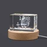 Santa-Claus-3D-gravé-cristal-cristal-gardien / cadeau / décor / collection / souvenir